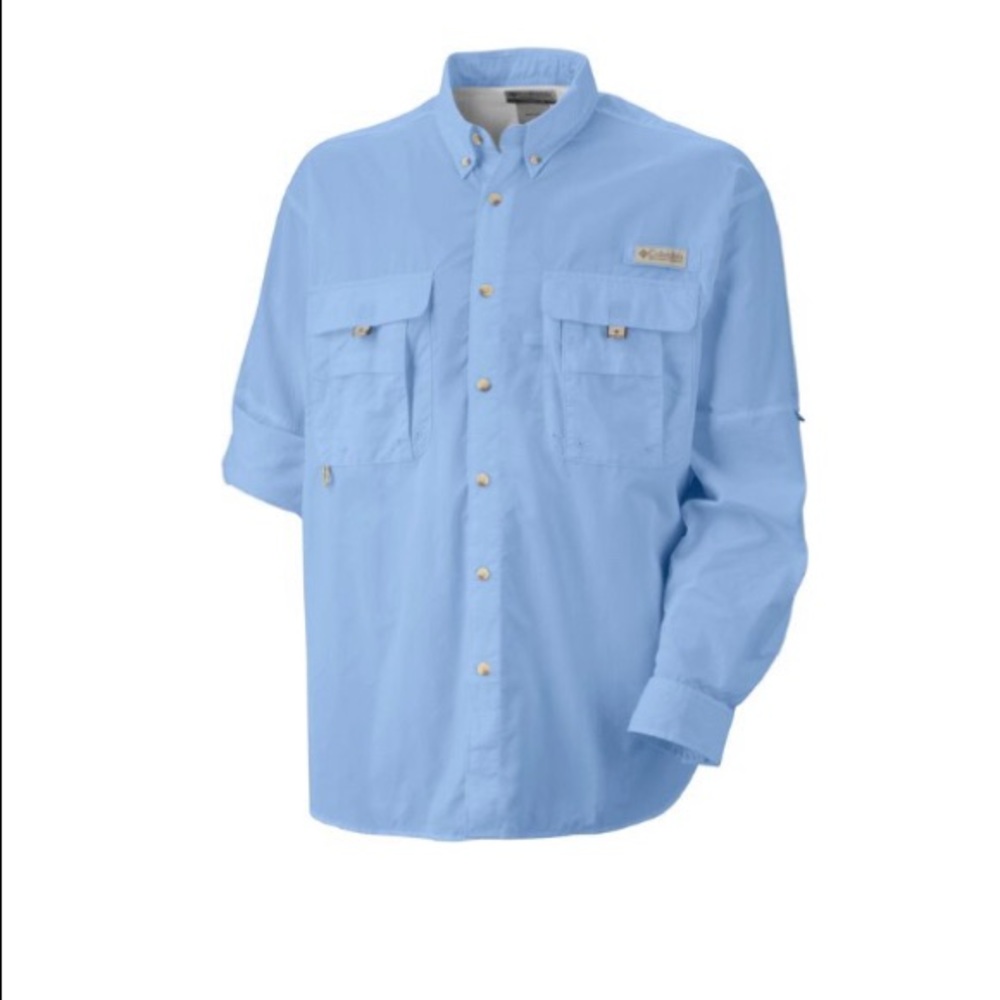 Columbia pfg with Omni shade blue button down med